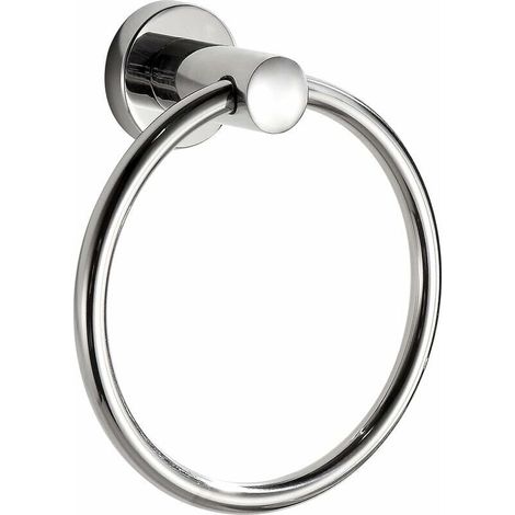 Anneau porte-serviettes de style contemporain en acier inoxydable 304 chromé