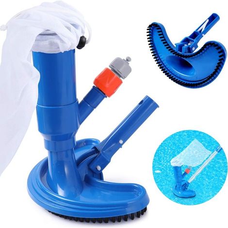 Aspirateur Piscine Hors Sol, Aspirateur Nettoyage Piscine Portable avec Sac Sable y Brosse, Piscine Accessoire pour Bassine Étang Fontaine(sans Tige) (1/5)