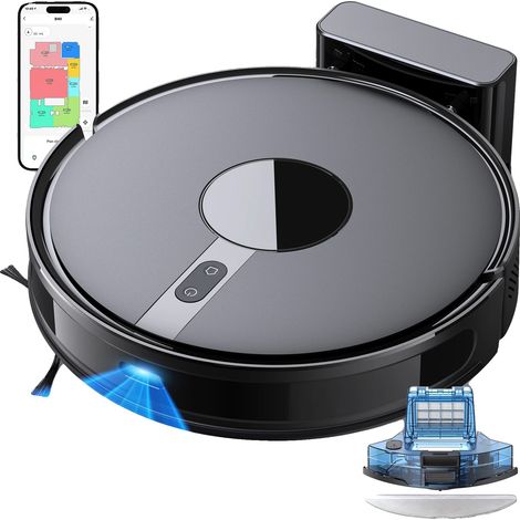 Aspirateur Robot, Aspiration Forte de 6500Pa, Contrôle Intelligent par APP (1/2)