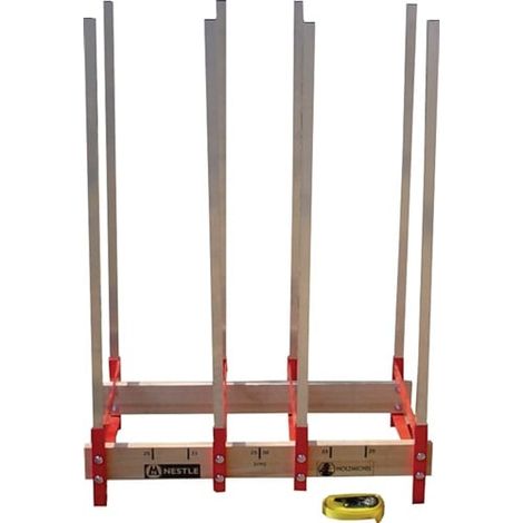 Cheval de sciage en aluminium pour scie sur table – Capacité de stockage 0,33 stère – Barres de support en aluminium – Sangle à cliquet incluse – Nestle (1/5)