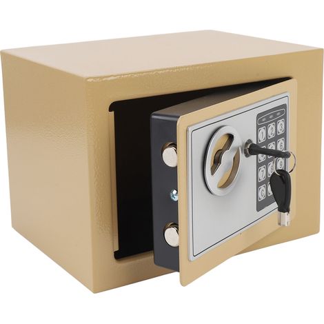 Coffre-fort numérique antivol Home Safe tout acier, mini-coffre-fort pour espèces et bijoux. Coffre-fort numérique Home Safe pour dépôt d'argent liquide et de bijoux. (1/5)