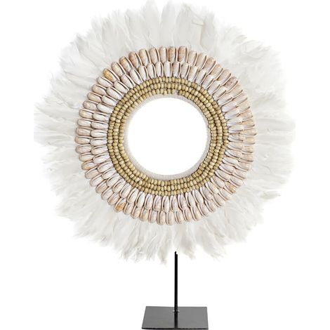 Decoracion Pluma Hierro 50X12,5X59 Juju Blanco DH199094 (1/3)