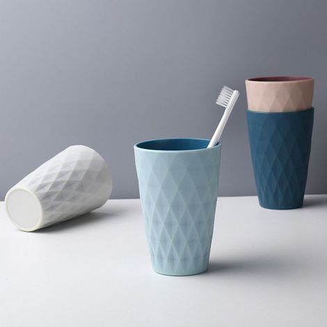 450-ml-Kunststoffbecher, skandinavisches Design, robust und bruchfest (hellweiß) (1/4)