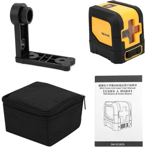 Niveau à bulle infrarouge SW-311R avec autonivellement, appareil de mesure laser pour mesures horizontales et verticales