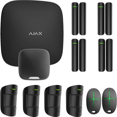 Kit alarme sans fil StarterKit Max – Sirène extérieure 85-113 dB – Portée jusqu'à 1700m – Application AJAX – Installation rapide (1/5)