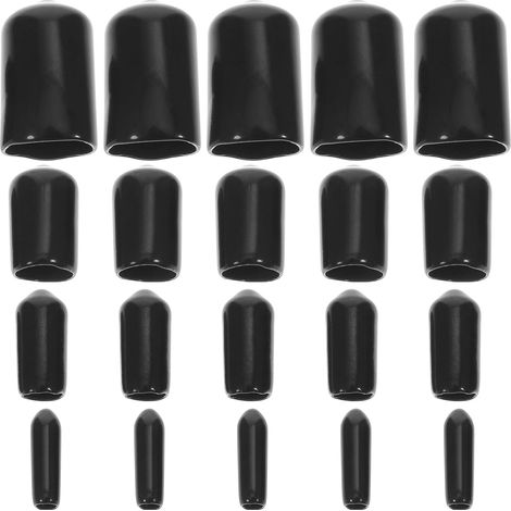 Jeu de protections vis en caoutchouc joint flexible noir 1 (1/5)
