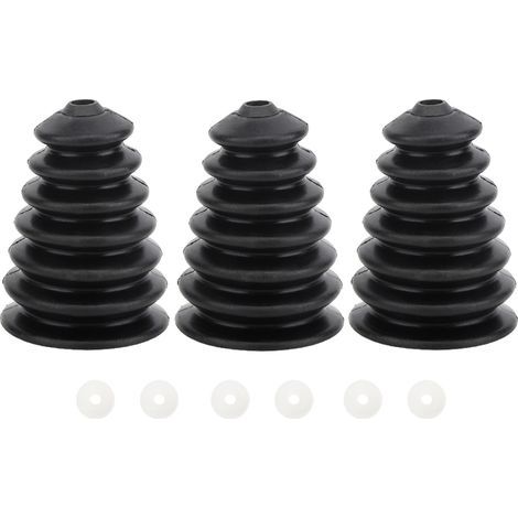 Couvercle anti-poussière pour perceuse à percussion électrique, 3 pièces, Flexible et Durable en caoutchouc pour embouts de 6mm à 16mm, noir (1/4)