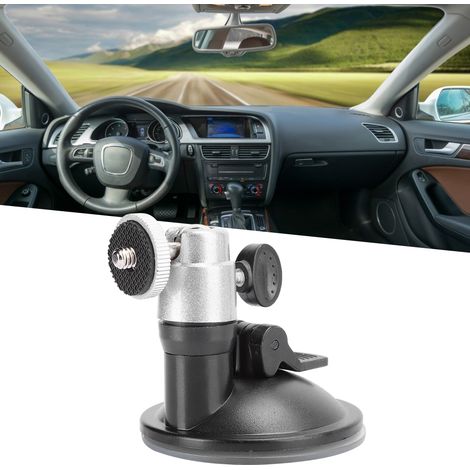 Support voiture HD-004a, ventouse puissante en alliage d'aluminium, fixation stable pour GPS et téléphone (Noir Argent)