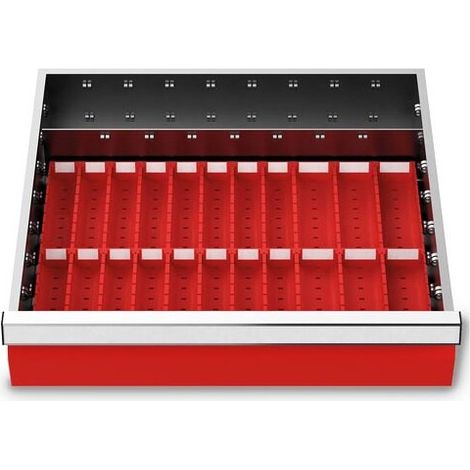 Muldenplatten Set 29-teilig, R 18-16, Schubladennutzmaß 450 x 400 mm, Blendenhöhe 100 mm, Maße in mm (BxTxH): 450 x 400 x 80 (1/3)
