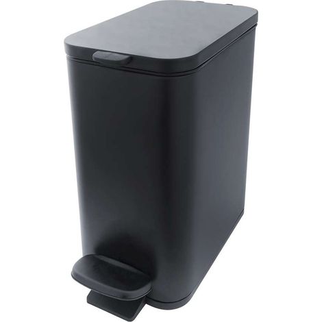 Nimco Cubos de basura - Cubo de basura con pedal 5 L, negro mate KOS 11005-90 (1/4)