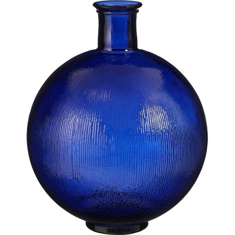 Mica Decorations Bouteille décorative Bleu foncé H42xl34xL34cm (1/4)
