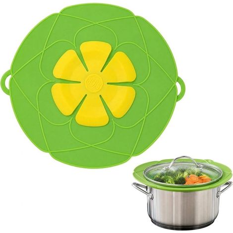 Housse Anti-débordement en Silicone, Couvercle Anti Eclaboussure en Silicone, Couvercle Anti-débordement, Silicone Protection de Cuisson pour Couvercle Casserole pour la Cuisson (1/5)