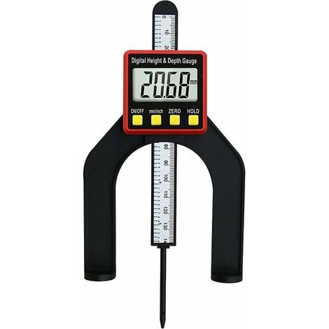 Jauge De Profondeur Numérique Jauge De Mesure De La Hauteur De Mesure Du Bois Appareil 2 En 1 Hauteur Outil De Mesure Pour Le Réglage Remises Grooves (1/3)