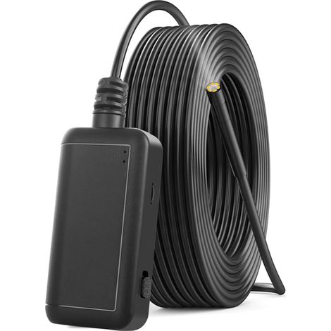 F220 5.5mm Industrial Endoscope WiFi Borescope Inspection Camera Built-in 6 LEDs IP67 Étanche pour iOS/Android Smartphones