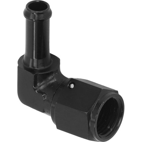 Raccord femelle universel 6AN à 90° en alliage d'aluminium pour huile, vers raccord cannelé 5/16", pour conduites de carburant, d'eau et d'air. Extrémité de tuyau. (1/5)