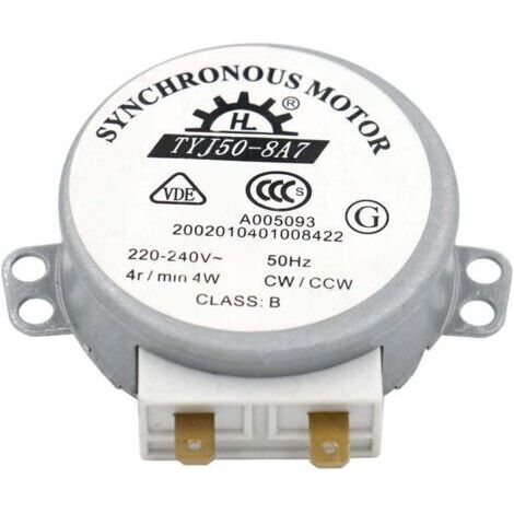Moteur TYJ50-8A7 220-240V AC 4R / Min CW/CCW 50Hz pour table de tour de four à micro-ondes VDE listé (1/5)