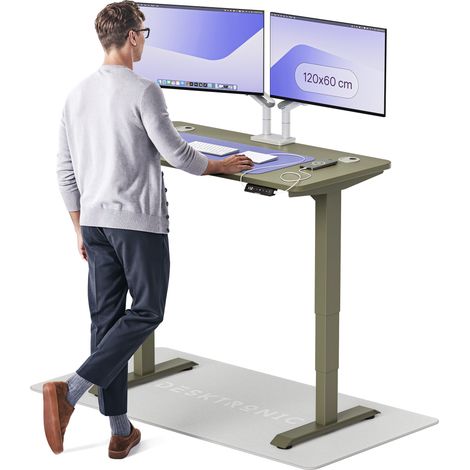 Desktronic Bureau assis debout HomePro - 120x60cm - Vert/Vert