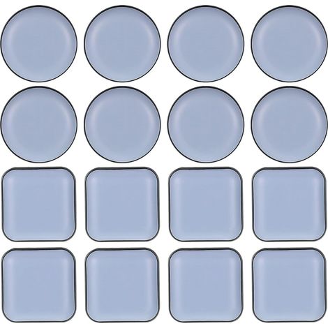 Patins en téflon pour meubles, patins en téflon auto-adhésifs, plaque de glissement en téflon, protègent les sols stratifiés et les tapis (16 pièces) (1/5)