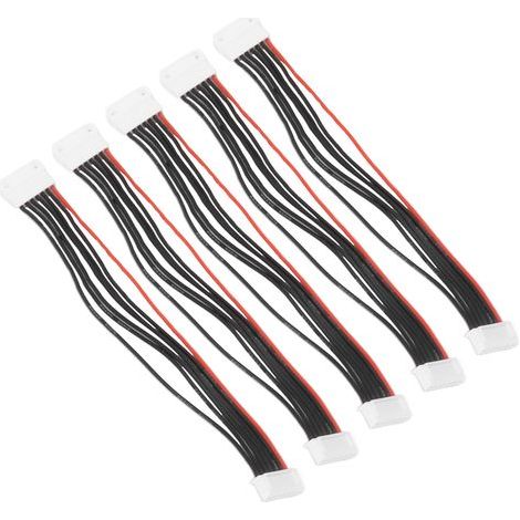 5-poliges symmetrisches Verlängerungskabel, doppelseitiges symmetrisches Batterieladekabel, geeignet für Modellflugzeuge, 15 cm (1/5)
