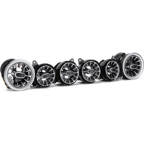 Juego de 6 luces LED de 64 colores con diseño de turbina para las rejillas de ventilación de los modelos Mercedes-Benz W222 (2018-2020).