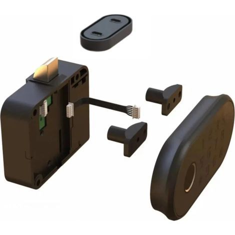 Serrure RFID électronique à empreintes digitales pour armoire antivol batterie faible avertissement bricolage meubles en bois intimité pour la maison et le bureau (1/5)
