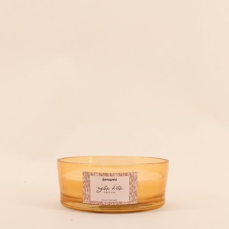 Bougie parfumée cire de soja 4 mèches "zeste d'été" 380g
