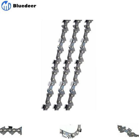 YMYNY 3-Pack 3/8"LP Chainsaw Chain, 52 Links, 1.1mm Diameter, 35cm Length, Low Kickback, Compatible with Bosch AKE 35 S, AKE 35-19 S, Einhell, Husqvarna, Makita, Dolmar, Oregon, and other Bluedeer mod (1/5)