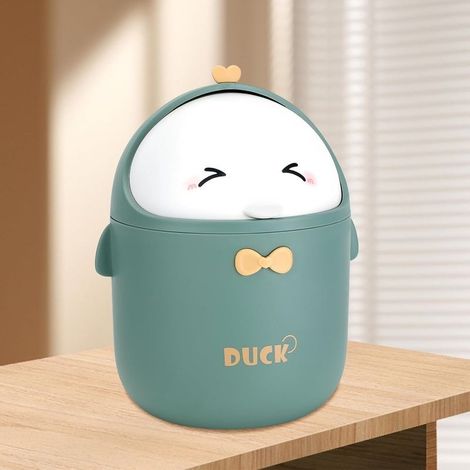Mini poubelle de bureau 19×12 cm – Plastique écologique – Design compact pour espaces confinés – Facile à nettoyer (1/5)