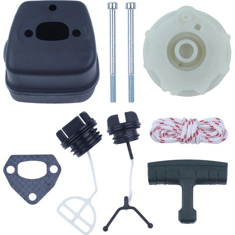 Boulon de silencieux d'échappement, poulie de lanceur à rappel, bouchon de carburant pour tronçonneuses HUSQVARNA 137 142 (1/5)