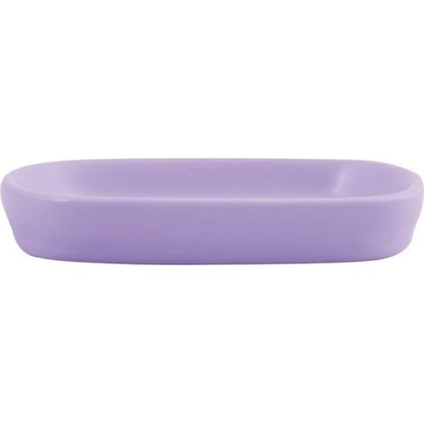 Porte Savon Céramique - Lavande Mat - Design Moderne pour Salle de Bain - Rangement Pratique Et Esthétique - 13.9 x 9 cm - Facile à Nettoyer - Résistant à l'Humidité (1/3)