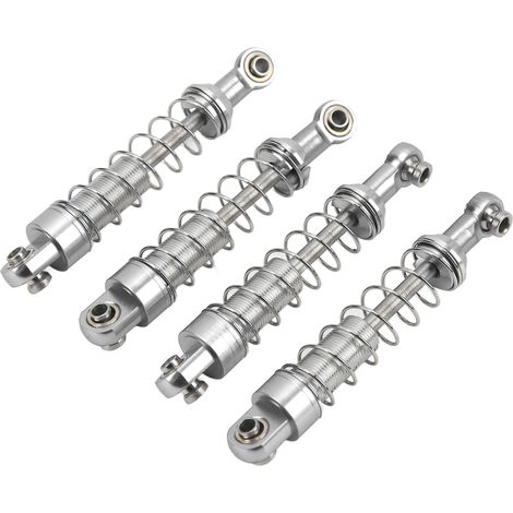 Paar 60-mm-Stoßdämpfer aus Aluminiumlegierung, RC-Ersatzteile für WPL C14, C24, MN, D90, 99S Modelle, Silber (1/5)