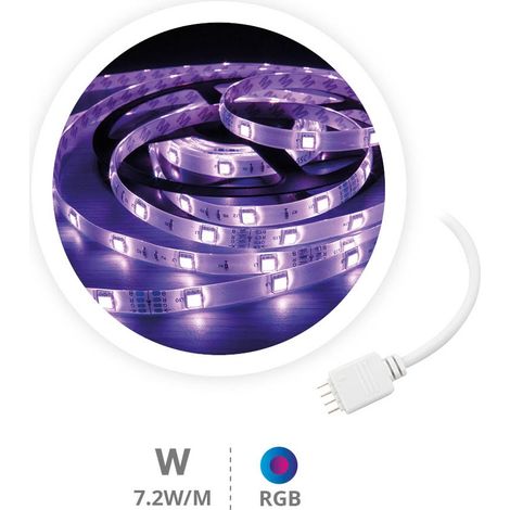 Rollo 5M tira LED 7,2W/M RGB 24V (1/3)