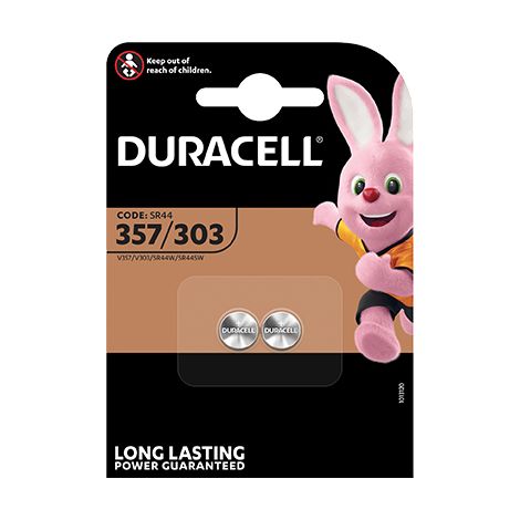 Pila Specialistica 357 a 303 Duracell Ossido Argento 1,5 V 2 Pezzi