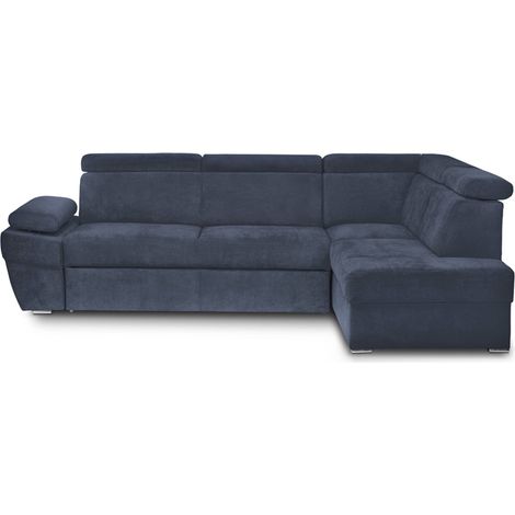 KONSIMO RATLO Ecksofa , Schlaffunktion, 4 /5 Sitzer, Bettkasten, blau