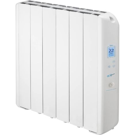 FARHO Eco Green Wifi Ultra Radiateur Électrique 1000W à 6 Éléments en Aluminium Injecté, Fluide Farhoil, Thermostat Programmable, WiFi Intégré