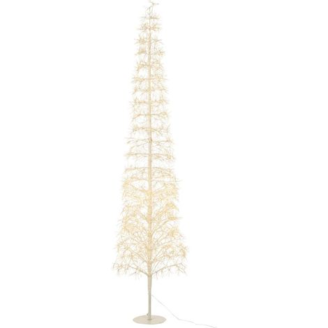 Sapin à LED en Métal "Grady" 240cm Blanc