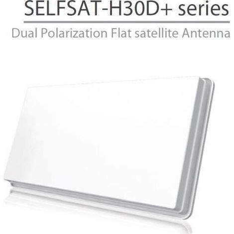 SELFSAT-H30D2+ PARABOLE PLATE 2 SORTIES AVEC KIT ACCROCHE FENETRE