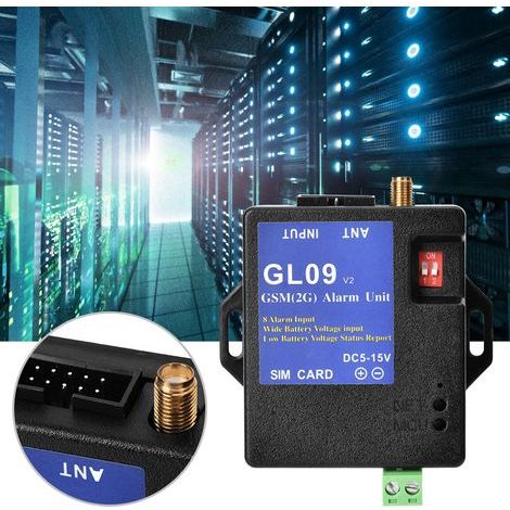 GL09 Alarme GSM 8 Zones avec Batterie de Secours, Contrôle via Application et Alertes SMS