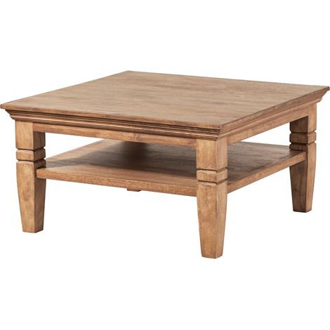 Couchtisch Mango 85x85x45 beige geölt TOULOUSE 12