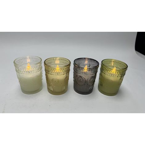 BONTURI CASA HOME DECORATION Candela Led Vetro 8 x 10 Cm Assortite 1 Pz