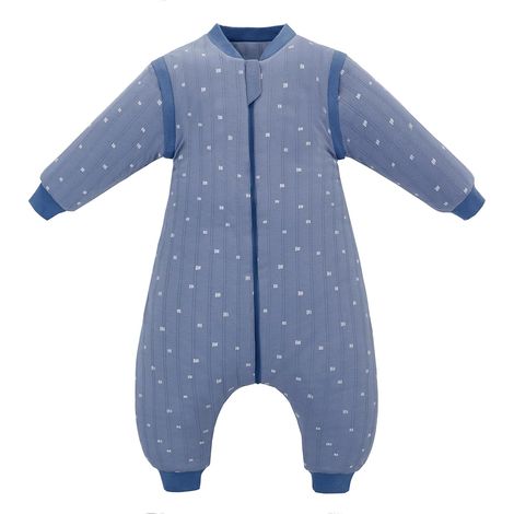 Sac de couchage bébé hiver 2.5 TOG Sac de couchage avec pieds Sac de couchage bébé Petit enfant Coton biologique Sacs de couchage Pyjama extra doux pour garçons et filles (1/5)