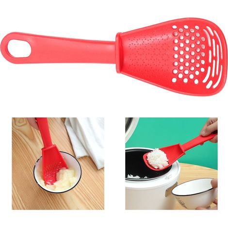 Cuillère à broyer multifonctionnelle, presse-purée, cuillère à riz pour la cuisine, égouttage et cuisson (1/5)