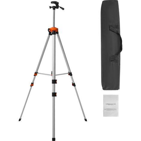Stativ mit Laser-Nivelliergerät, 20-mm-Gewindeanschluss, höhenverstellbar von 27,36 bis 68,11 cm mit integrierter Wasserwaage, leicht und stabil für präzise Messungen (1/5)