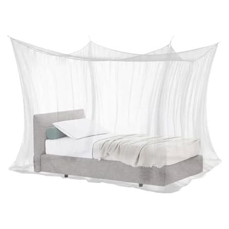 Filet de camping générique, carré, portable, 3 x 3 x 2,5 m, 4 coins, pour chaises sous les tonnelles, lit double, jardin, cour, terrasse et tables. (1/5)