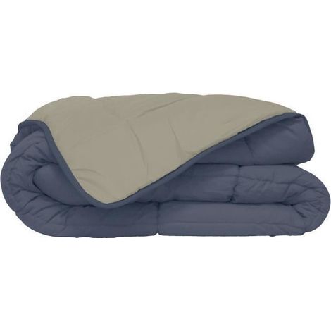 Couette Microfibre 400g/m2 CALGARY Petrole + Mastic 140x200cm (1/10)