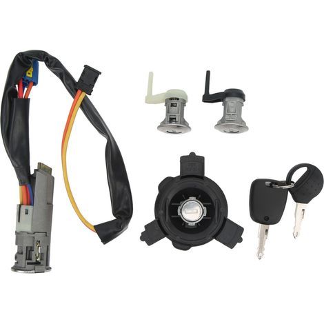 Kit complet du cylindre de verrouillage de véhicule avec porte d'interrupteur d'allumage 4162ew Remplacement de Peugeot 206 206cc. (1/5)