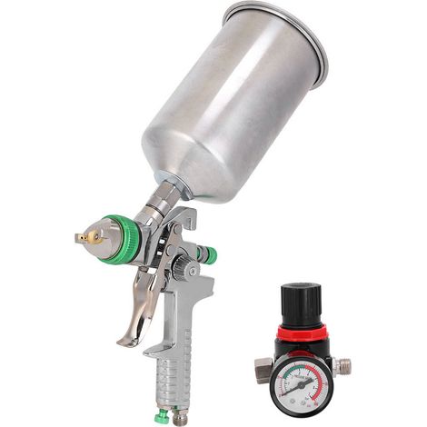 Pistolet à air comprimé avec valve de régulation de pression, diamètre 2,5 mm, réservoir en aluminium de 1000 ml (1/5)