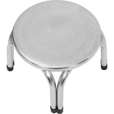 Tabouret en Acier Inoxydable 22 CM Marchepied D’Intérieur Antidérapant Pieds Robustes Tabouret Utilitaire Compact la Cuisine Salle de Bain et Usage Senior Facile à Nettoyer (1/5)