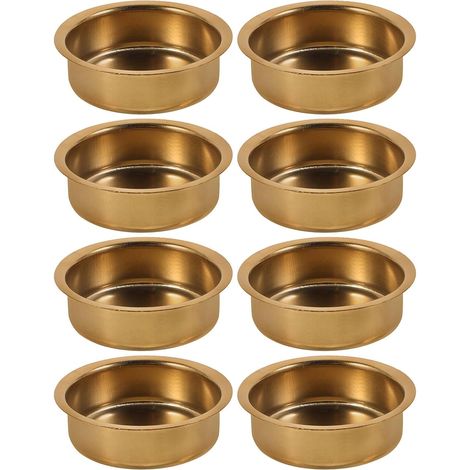 Porte-Bougies Chauffe-Plat 8 Pièces en Acier Inoxydable Doré (1/5)