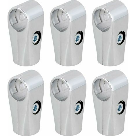royaluxe - 6 x raccords de serrage de rack d’affichage 25mm Inner Dia connecteurs de tube bidirectionaux (1/3)